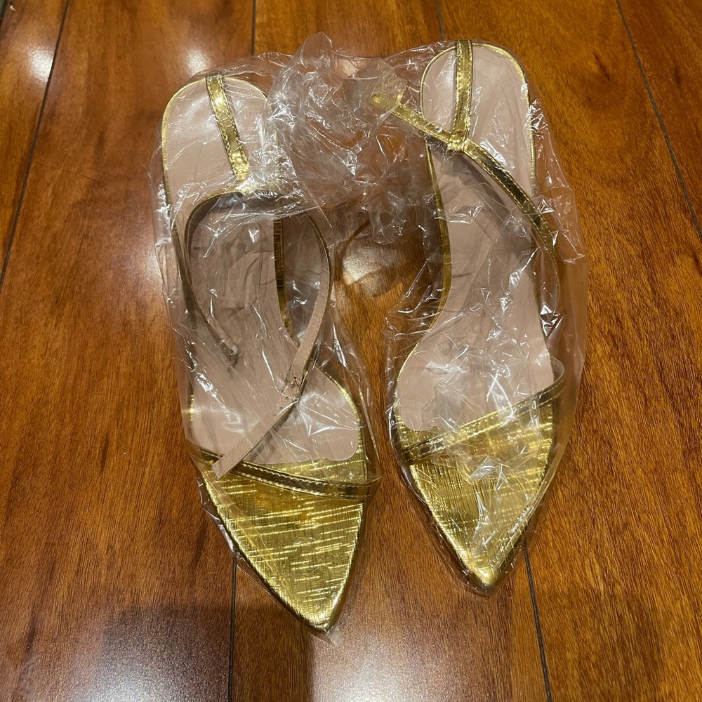 Elegant Gold Women's Heels
Never worn or Tried on- Closet only
Still in bag!